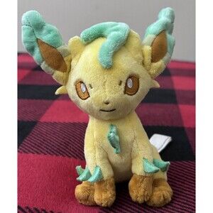 Pokemon Center Leafeon Plush 6" Sitting Cuties Cute Eeveelution Pokemon Fit